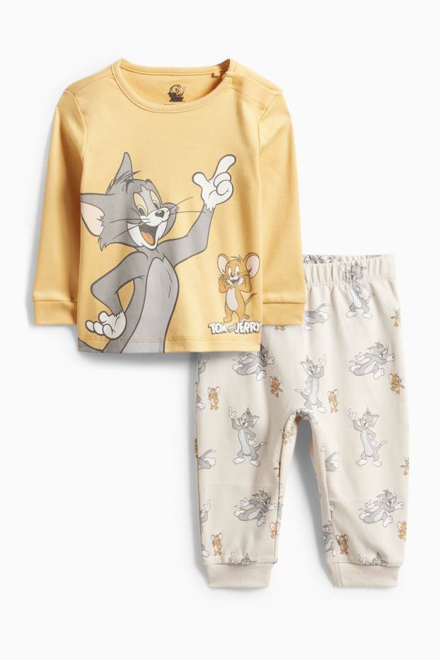 Baby Buben - Tom & Jerry - Baby-Pyjama - 2 teilig - gelb