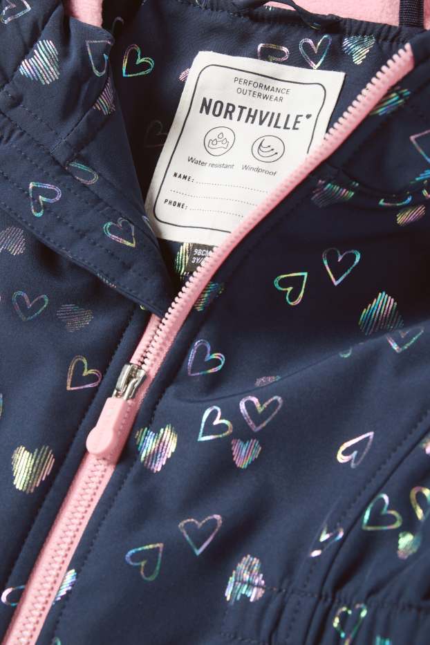 Děti - dívky - Softshellová bunda - tmavomodrá