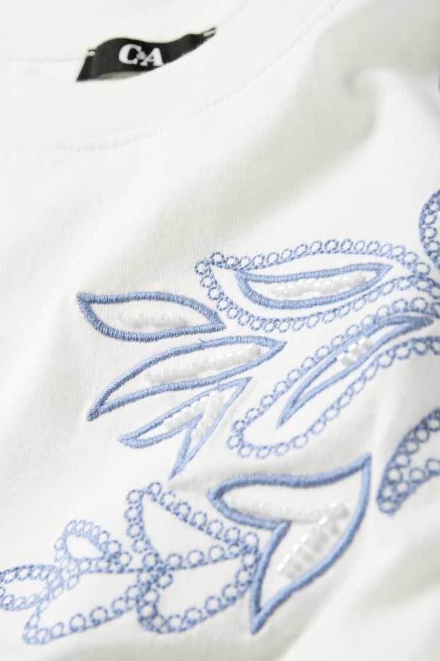 Damen - T-Shirt - Regular Fit - weiss