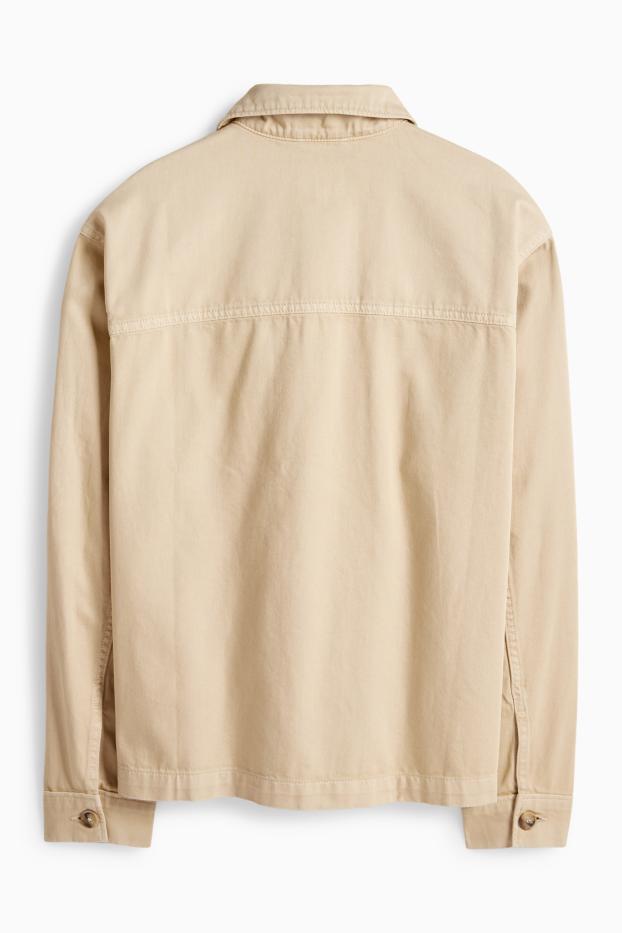Herren - Hemdjacke - Relaxed Fit - beige