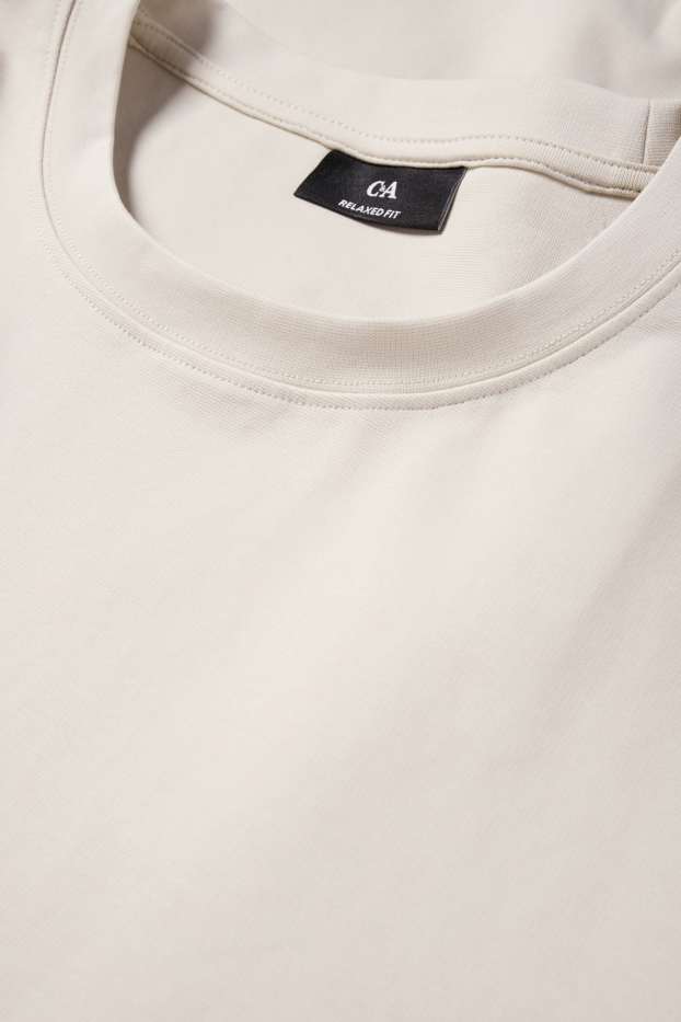 Herren - T-Shirt - Relaxed Fit - hellbeige