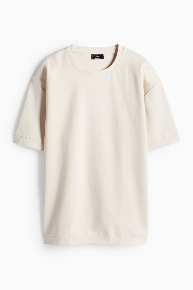 Herren - T-Shirt - Relaxed Fit - hellbeige