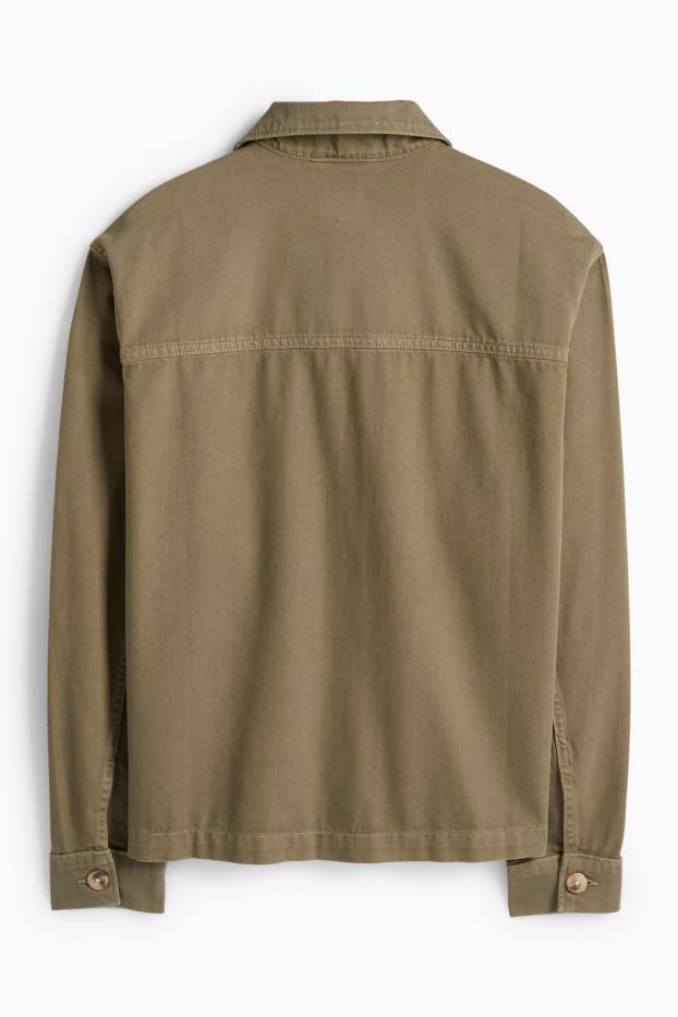 Bărbați - Jachetă tip cămașă - relaxed fit - verde închis