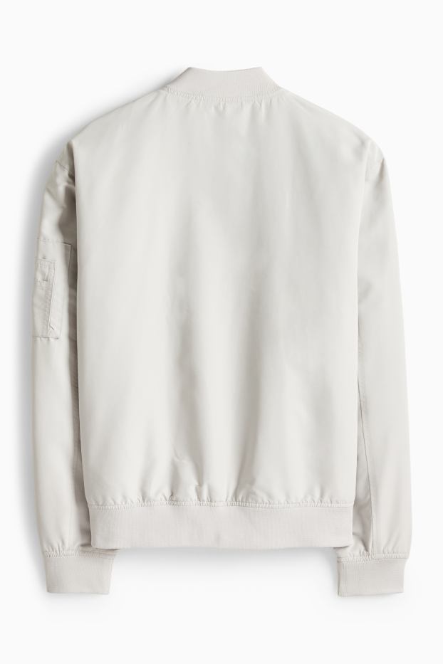 Pánské - Bomber - světle šedá