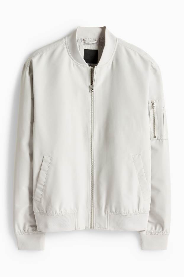 Pánské - Bomber - světle šedá