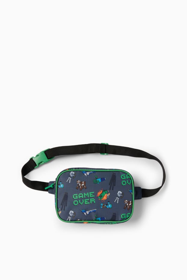 Kinderen: meisjes - Minecraft - heuptasje - groen / grijs