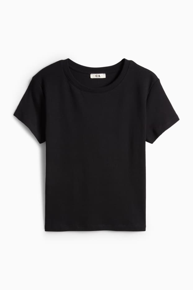 Women - T-shirt - relaxed fit - black
