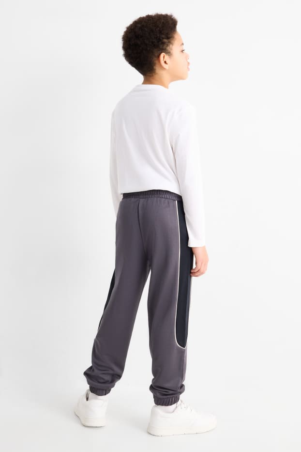 Kinder Buben - San Francisco - Jogginghose - schwarz / dunkelgrau