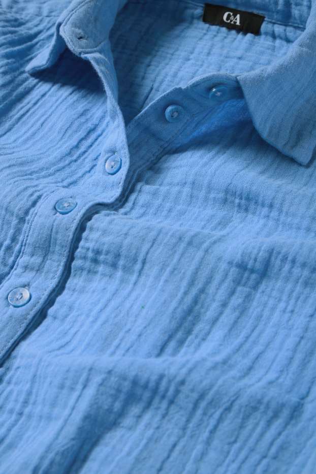 Dámské - Mušelínová halenka - modrá