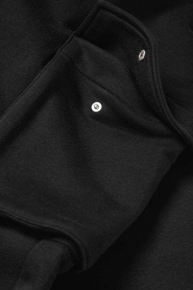 Pánské - Cargo teplákové kalhoty - černá