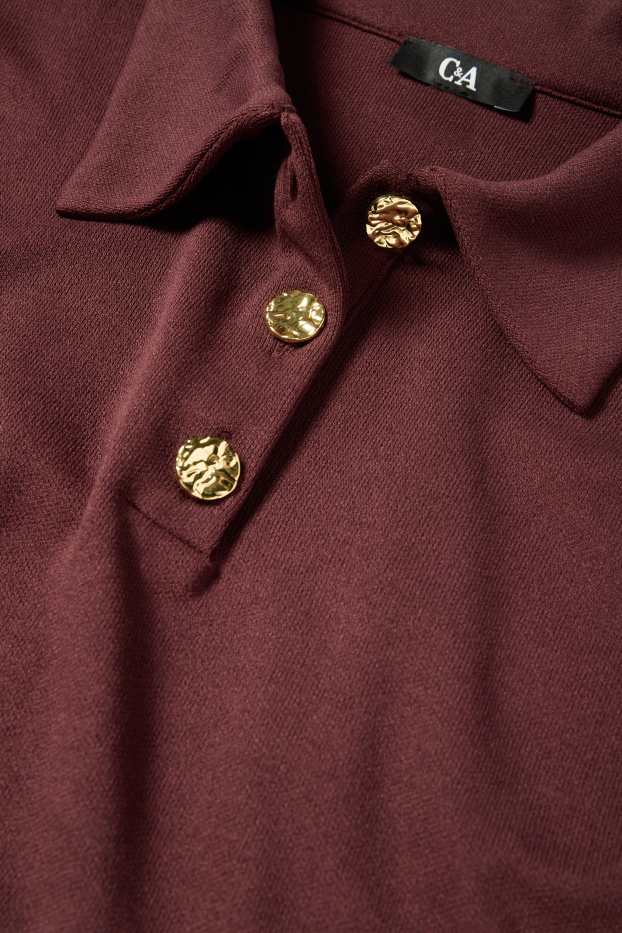 Damen - Poloshirt - Regular Fit - bordeaux