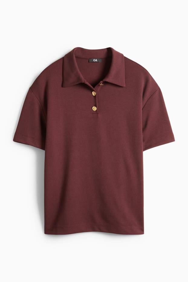 Damen - Poloshirt - Regular Fit - bordeaux