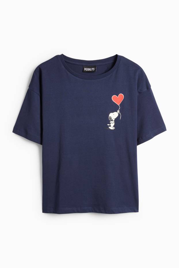 Dames - T-shirt - donkerblauw