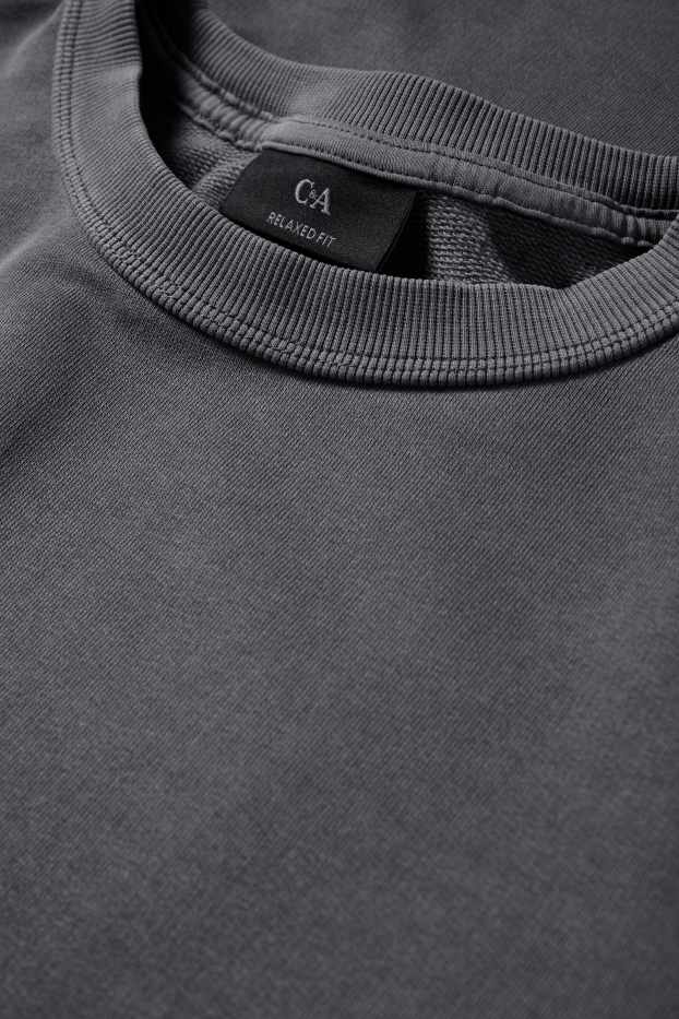 Bărbați - Tricou - relaxed fit - gri închis