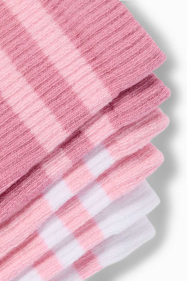 Damen - Multipack 3er - Tennissocken - weiss / rosa