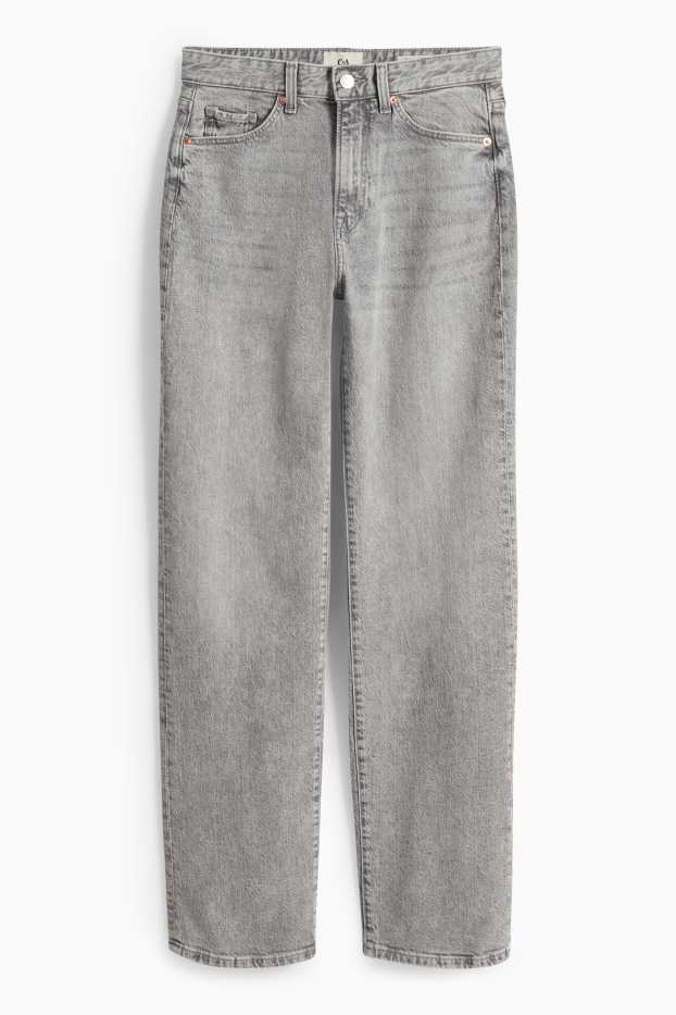 Damen - Straight Jeans - High Waist - LYCRA® - helljeansgrau