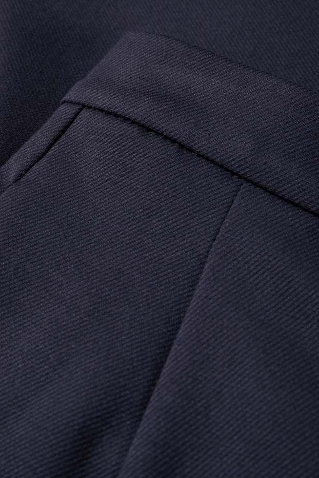 Damen - Business-Hose - High Waist - Wide Leg - dunkelblau