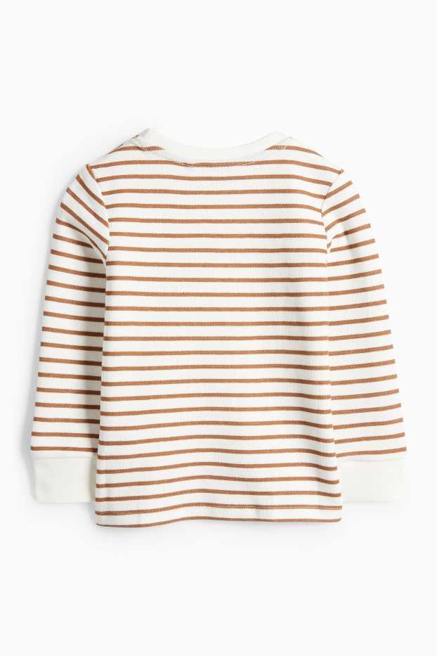 Děti - chlapci - Triko s dlouhým rukávem - bílá/oranžová