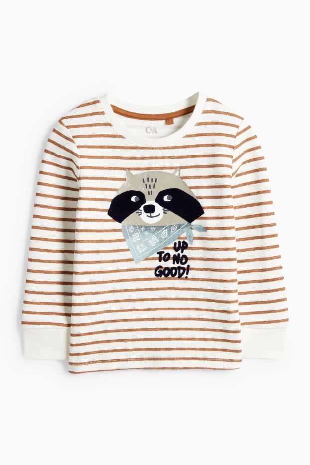 Děti - chlapci - Triko s dlouhým rukávem - bílá/oranžová