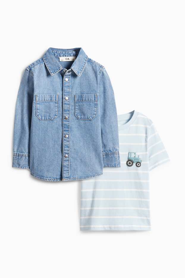 Enfants garçons - Ensemble de hauts - jean bleu