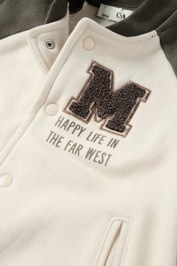 Bambini - Giacca in felpa - marrone / beige