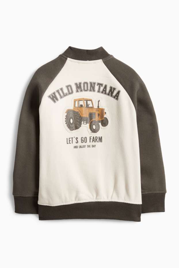 Bambini - Giacca in felpa - marrone / beige