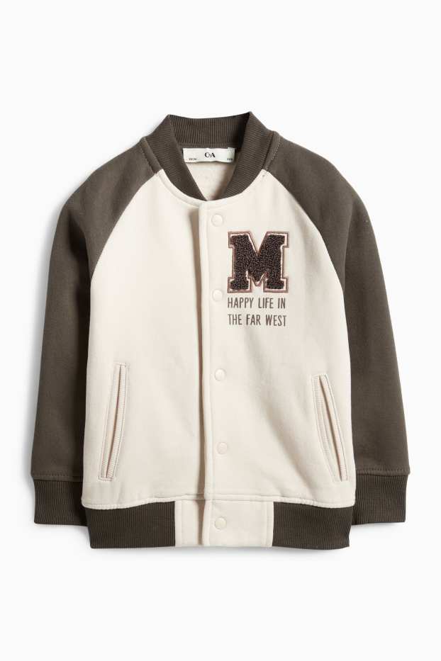 Bambini - Giacca in felpa - marrone / beige