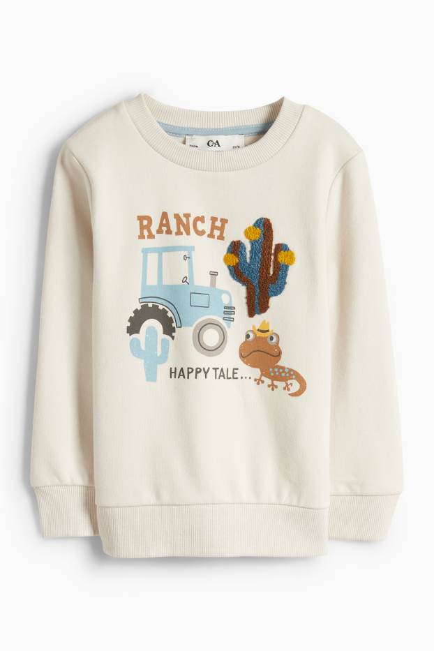 Děti - chlapci - Mikina - světle béžová