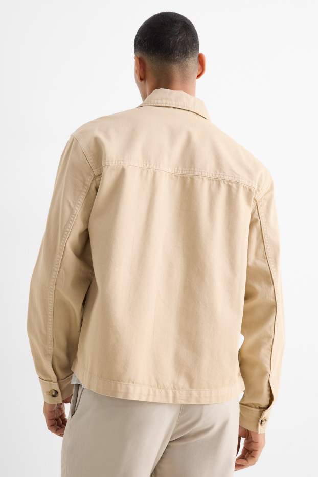 Herren - Hemdjacke - Relaxed Fit - beige