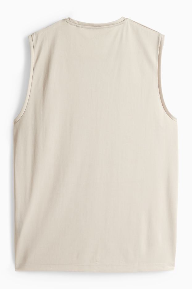 Herren - Funktions-Tank-Top - taupe