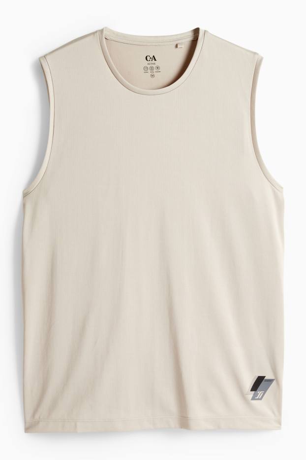 Herren - Funktions-Tank-Top - taupe