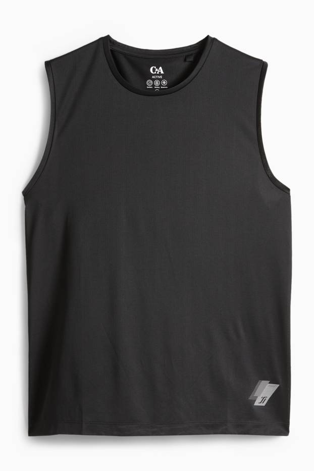 Herren - Funktions-Tank-Top - schwarz
