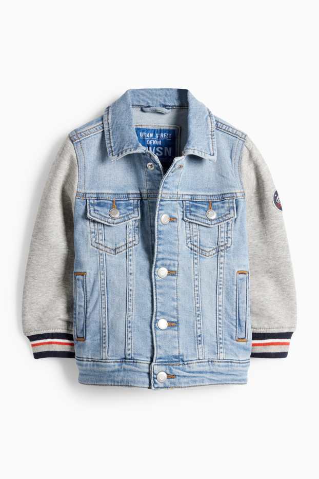 Kinder Buben - Football - Jeansjacke - helljeansblau