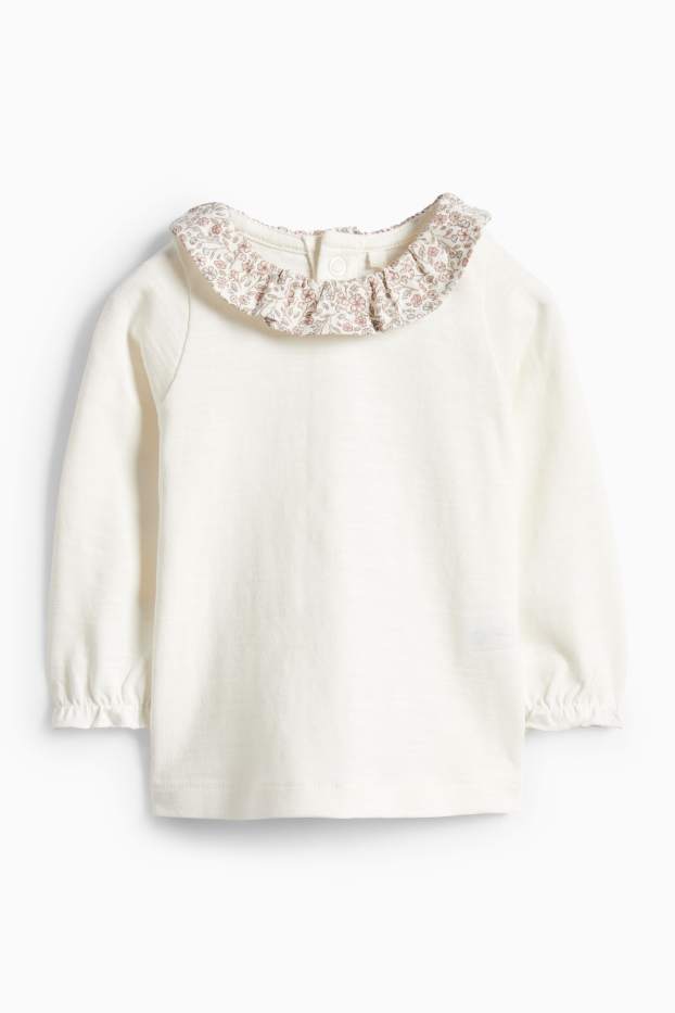 Nadó nena - Floretes - conjunt per a nadó - 2 peces - blanc trencat