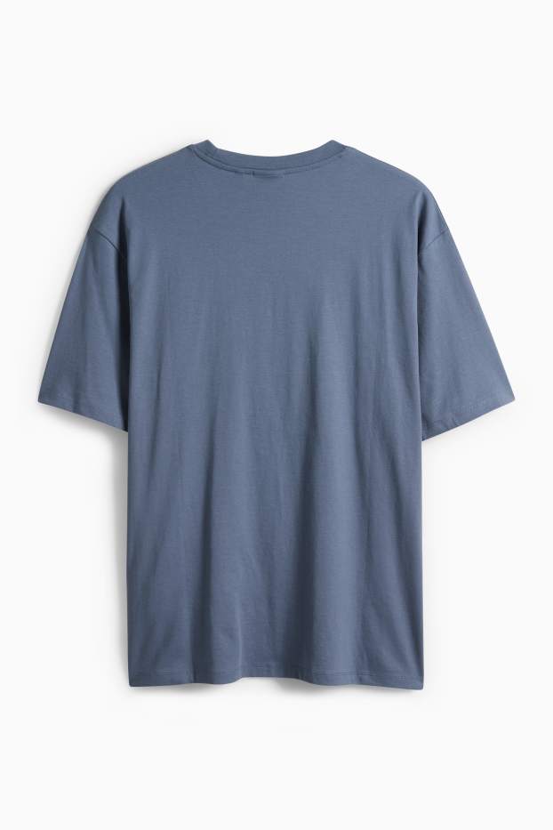 Uomo - T-shirt - relaxed fit - blu