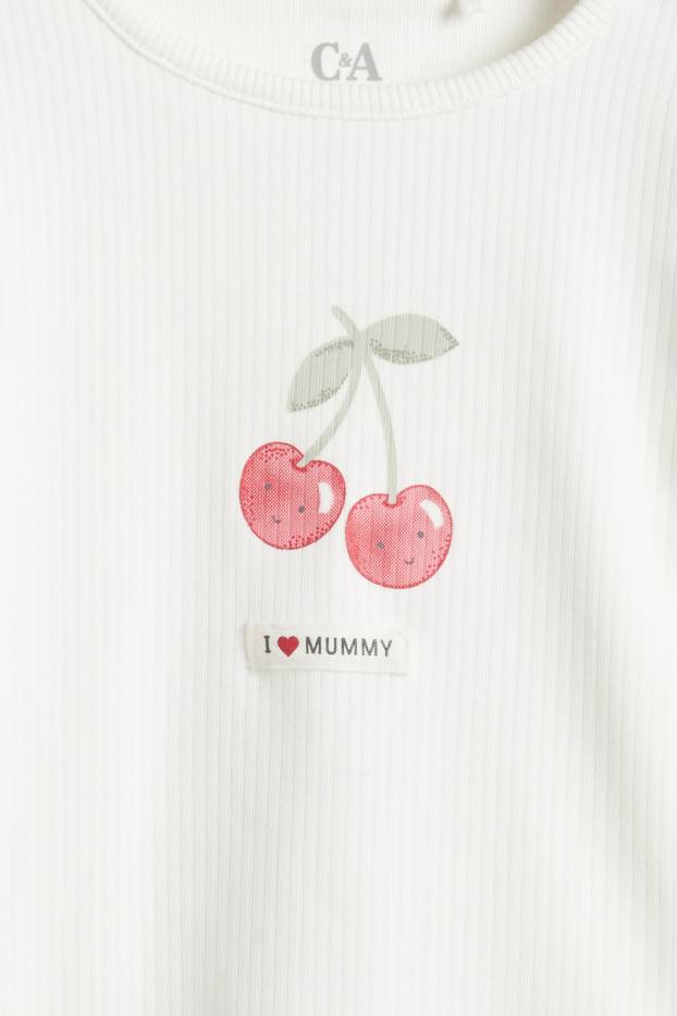 Baby Mädchen - Multipack 2er- Kirsche - Baby-Pyjama - 4 teilig - weiss / rot