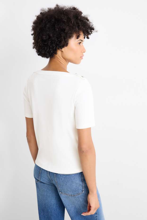 Donna - T-shirt - regular fit - bianco