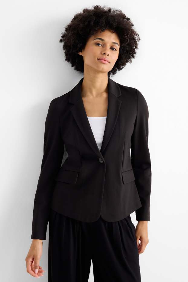 Damen - Business-Blazer - Regular Fit - schwarz