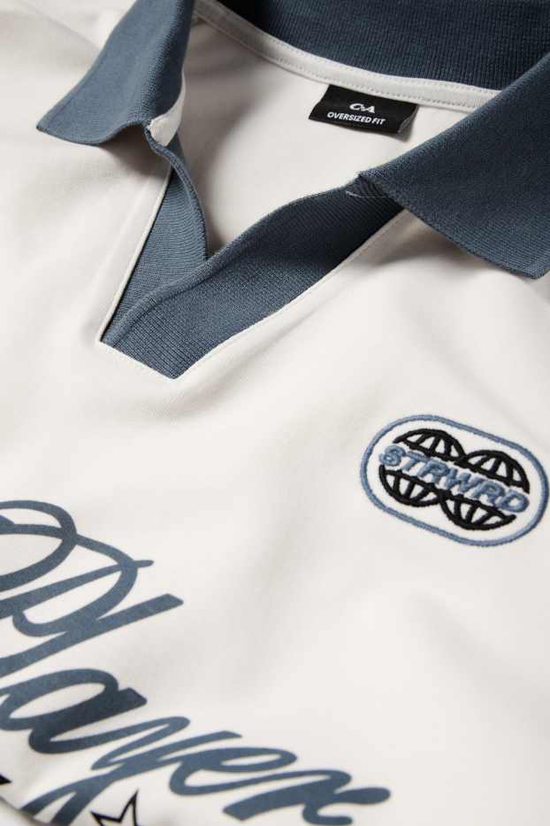 Men - T-shirt - oversized - cremewhite