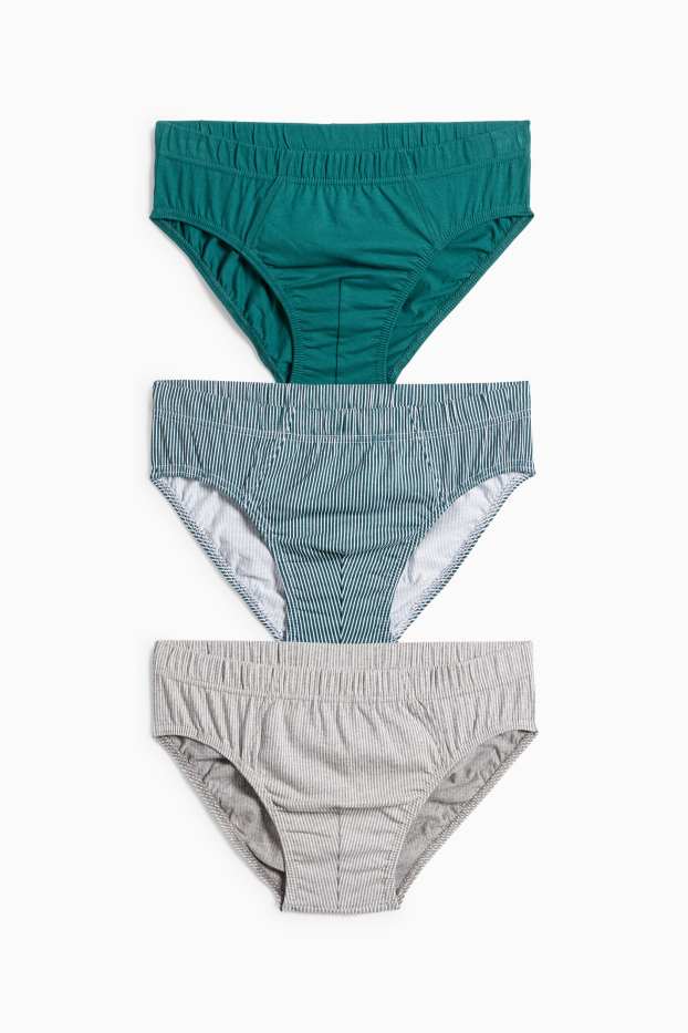 Herren - Multipack 3er - Slip - grün