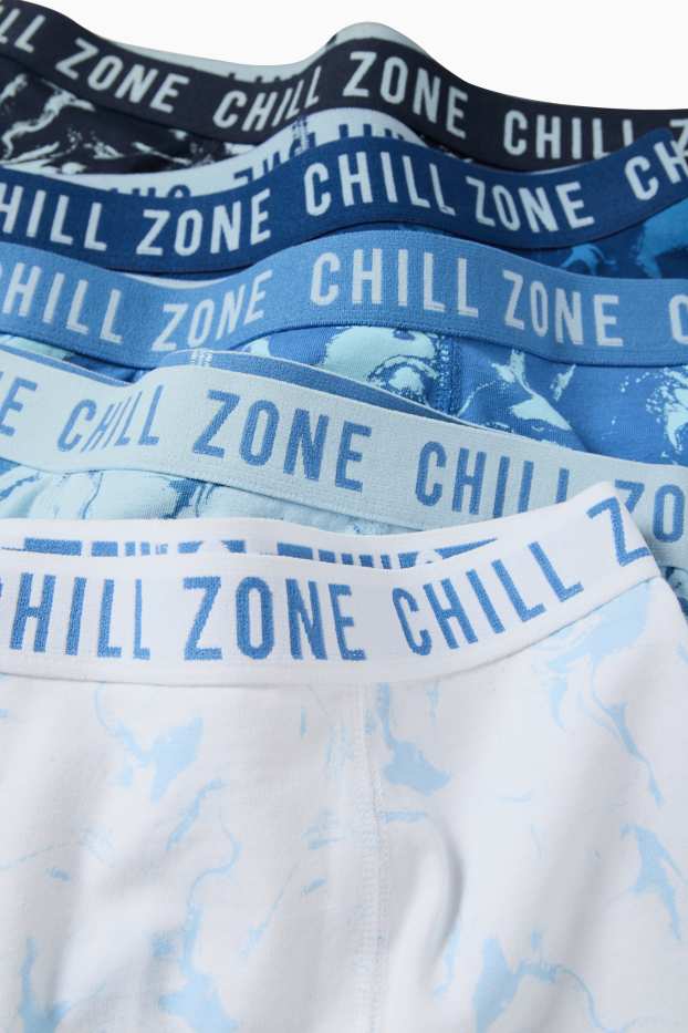 Děti - chlapci - Multipack 5 ks - boxerky - se vzorem - světle modrá