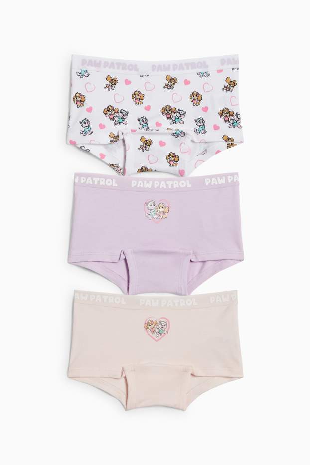 Bambine - Confezione da 3 - PAW Patrol - Skye, Everest - boxer - rosa