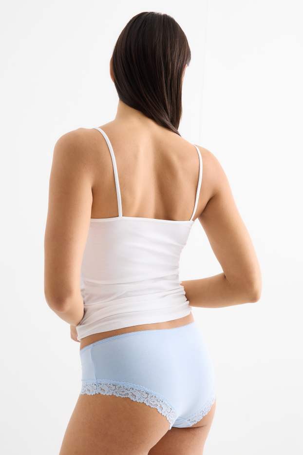 Dames - Set van 3 - slip - blauw / grijs