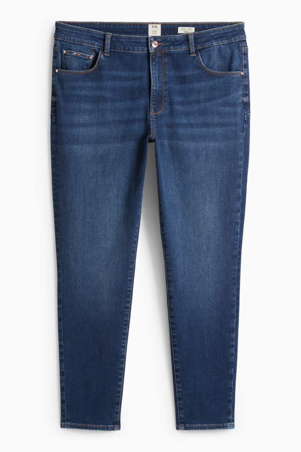 Dames - Skinny jeans - mid waist - shaping jeans - LYCRA® - jeansblauw