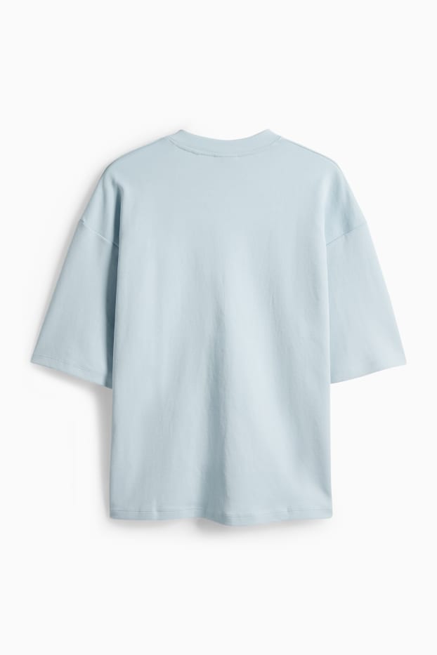 Uomo - T-shirt - oversize - azzurro