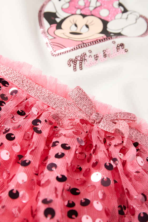 Kinder Mädchen - Minnie Maus - Kleid - Glanz-Effekt - pink