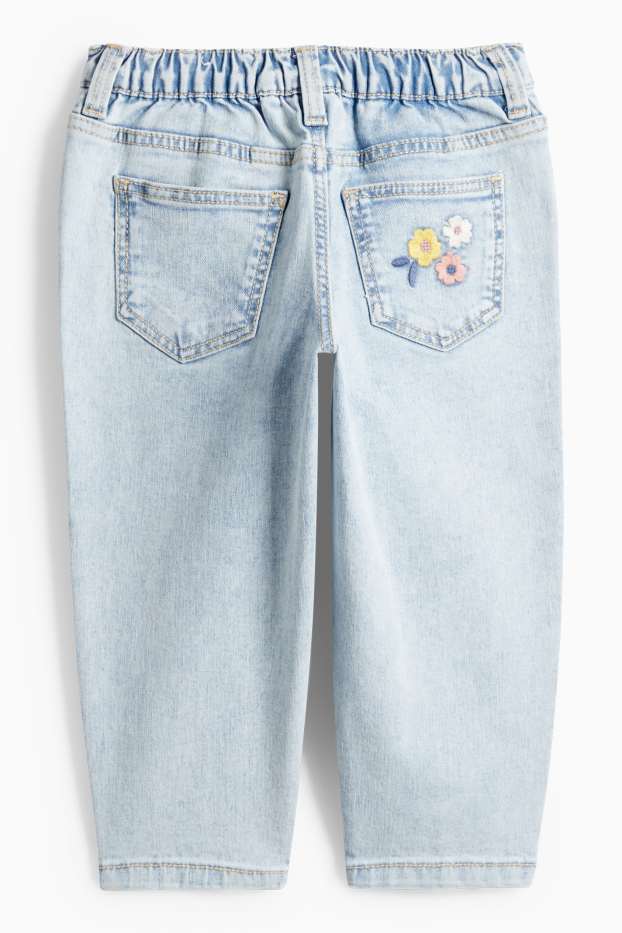 Copii - Fete - Floare - relaxed jeans - LYCRA® - denim-albastru deschis