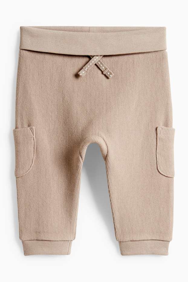 Miminka - chlapci - Outfit pro novorozence - světle béžová