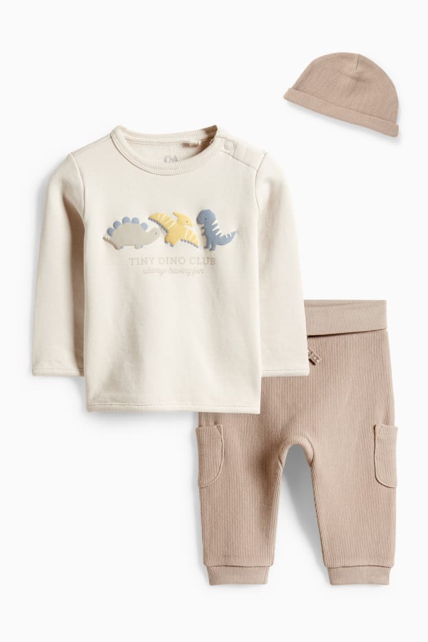 Miminka - chlapci - Outfit pro novorozence - světle béžová