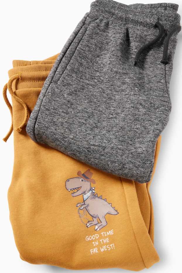 Děti - chlapci - Teplákové kalhoty - hnědá